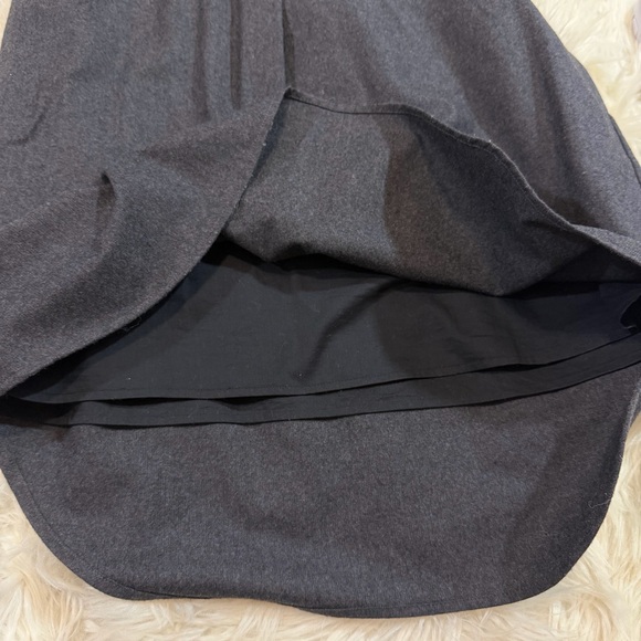 Madewell Wool Blend Flannel Latitude Shift Dress in Charcoal Gray - Picture 4 of 9